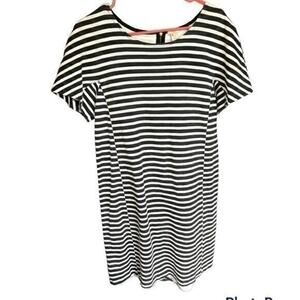 ▶️ J. Crew ◀️ Black and white Striped dress